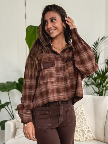 Chemise à carreaux Biarritz - Chocolat Chemise à carreaux Biarritz - Chocolat
