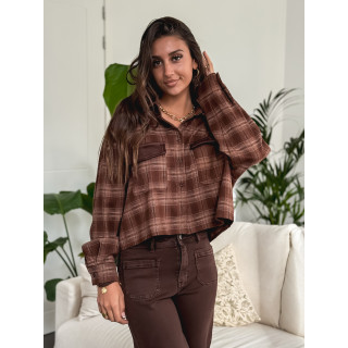 Chemise à carreaux Biarritz - Chocolat