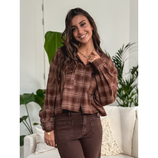 Chemise à carreaux Biarritz - Chocolat