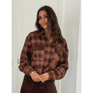 Chemise à carreaux Biarritz - Chocolat