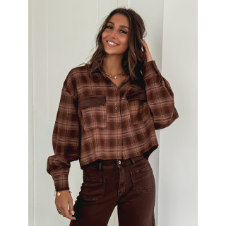 Chemise à carreaux Biarritz - Chocolat