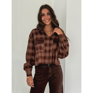 Chemise à carreaux Biarritz - Chocolat