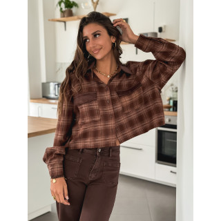 Chemise à carreaux Biarritz - Chocolat