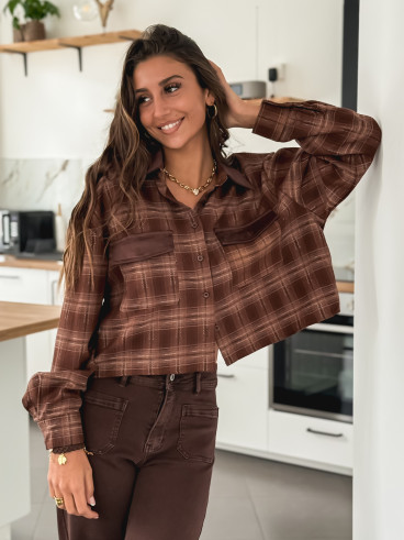 Chemise à carreaux Biarritz - Chocolat