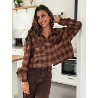 Chemise à carreaux Biarritz - Chocolat