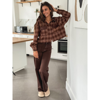 Chemise à carreaux Biarritz - Chocolat