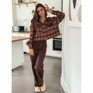 Chemise à carreaux Biarritz - Chocolat