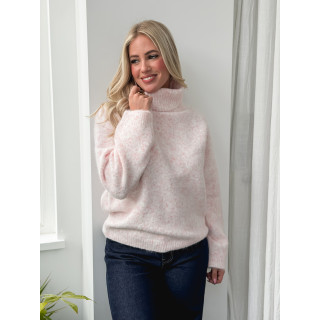 Pull col roulé Naya - Rose