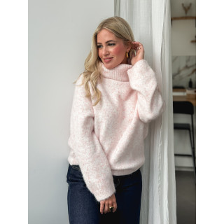 Pull col roulé Naya - Rose