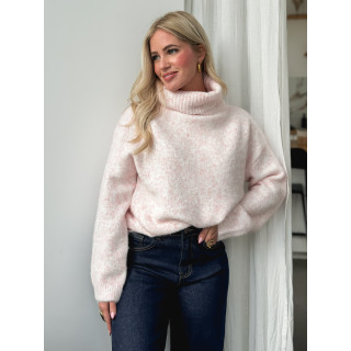 Pull col roulé Naya - Rose