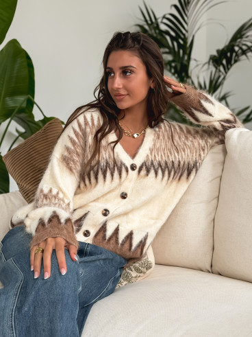 Gilet à motifs Lyandra - Beige