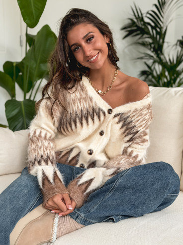 Gilet à motifs Lyandra - Beige