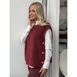 Pull sans manches Amalya - Bordeaux