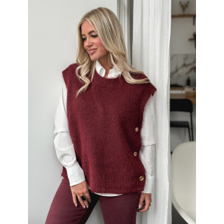 Pull sans manches Amalya - Bordeaux