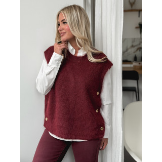 Pull sans manches Amalya - Bordeaux