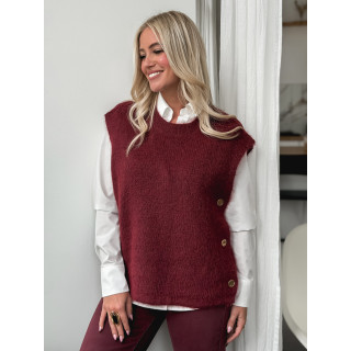 Pull sans manches Amalya - Bordeaux