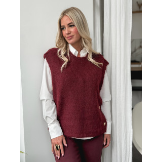 Pull sans manches Amalya - Bordeaux