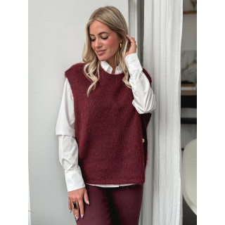 Pull sans manches Amalya - Bordeaux