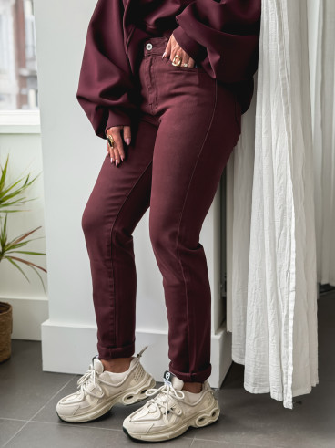 Jeans Siloé - Bordeaux Jeans Siloé - Bordeaux