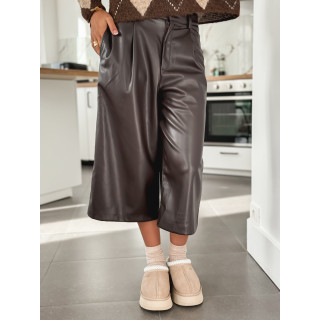 Pantacourt en simili Sapporo - Chocolat