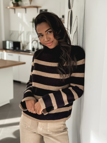 Pull ligné Altéa - Noir Pull ligné Altéa - Noir