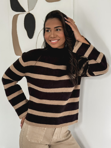 Pull ligné Altéa - Noir Pull ligné Altéa - Noir