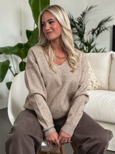 Pull Ondelina - Taupe Pull Ondelina - Taupe