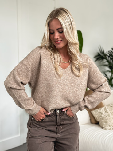 Pull Ondelina - Taupe Pull Ondelina - Taupe