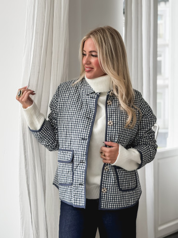 Veste à carreaux Zyliah - Bleu Veste à carreaux Zyliah - Bleu