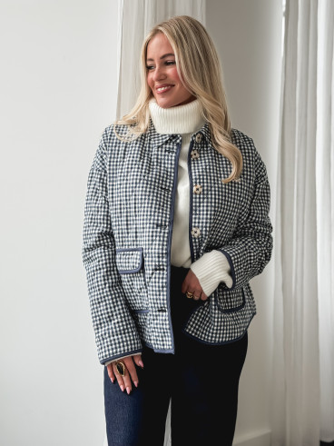 Veste à carreaux Zyliah - Bleu