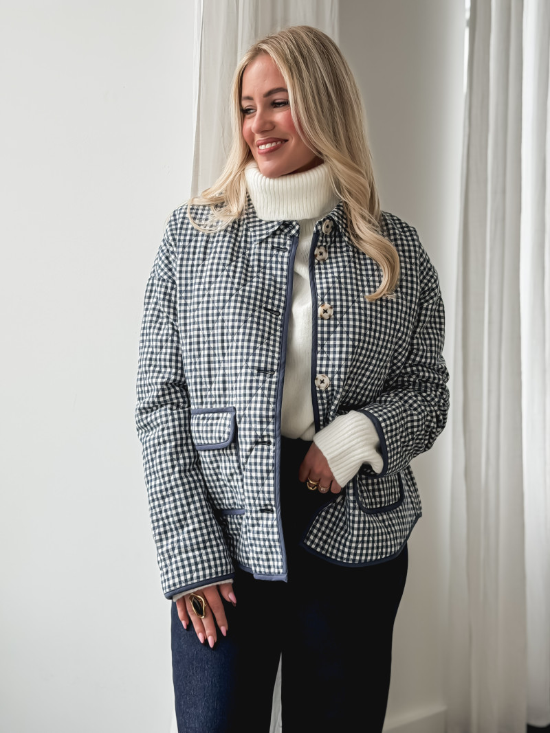 Veste à carreaux Zyliah - Bleu Veste à carreaux Zyliah - Bleu