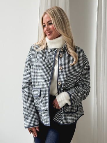 Veste à carreaux Zyliah - Bleu Veste à carreaux Zyliah - Bleu