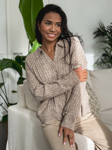Pull kaia - Taupe Pull kaia - Taupe
