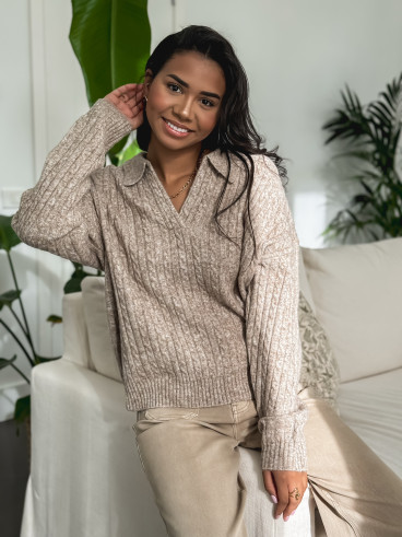 Pull kaia - Taupe Pull kaia - Taupe