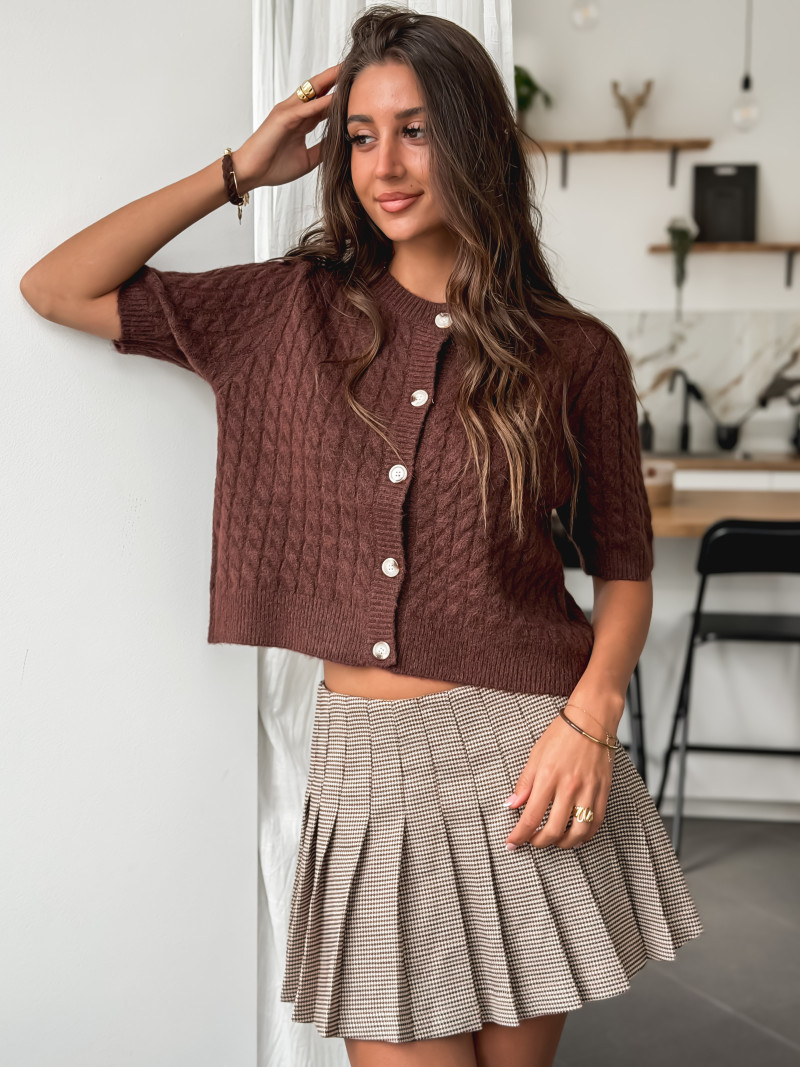 Gilet manches courtes Capri - Choco Gilet manches courtes Capri - Choco