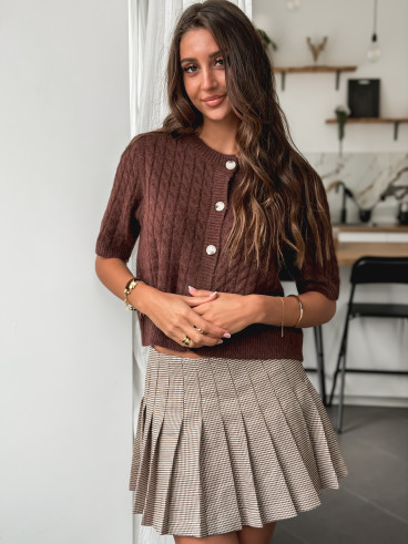 Gilet manches courtes Capri - Choco Gilet manches courtes Capri - Choco