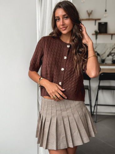 Gilet manches courtes Capri - Choco Gilet manches courtes Capri - Choco