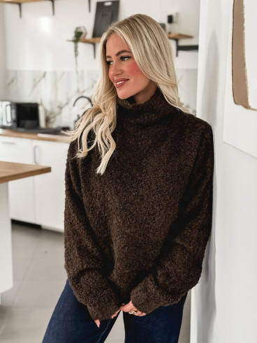 Pull col roulé Névia - Chocolat Pull col roulé Névia - Chocolat