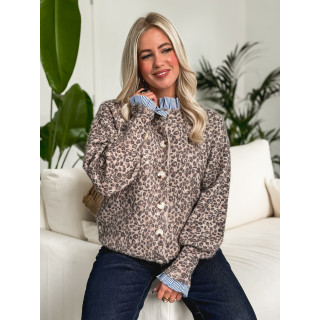 Gilet Léopard Mieko -Beige/Noir