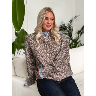 Gilet Léopard Mieko -Beige/Noir