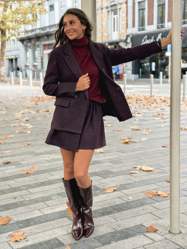 Blazer à carreaux Joline - Bordeaux Blazer à carreaux Joline - Bordeaux