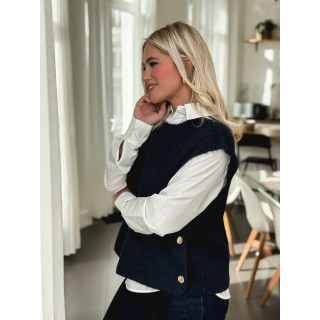 Pull sans manches Amalya - Bleu marine