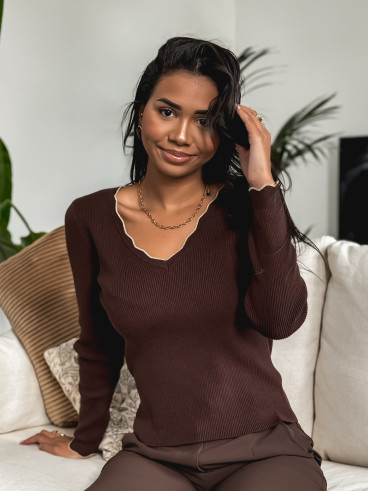 Pull Naëllie - Chocolat