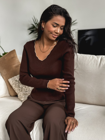 Pull Naëllie - Chocolat