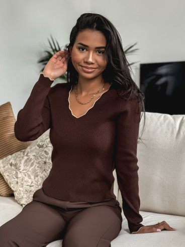 Pull Naëllie - Chocolat