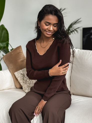 Pull Naëllie - Chocolat