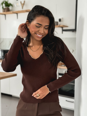 Pull Naëllie - Chocolat