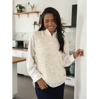 Pull sans manches Amalya - Beige