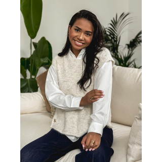 Pull sans manches Amalya - Beige