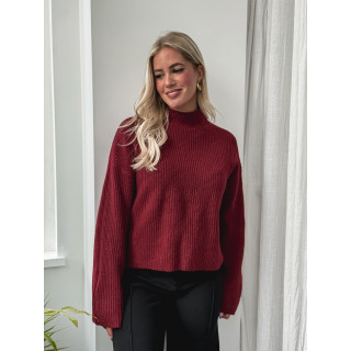 Pull côtelé Orio - Bordeaux